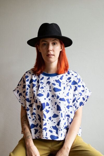 Ecostories Damen T-Shirt Terrazzo