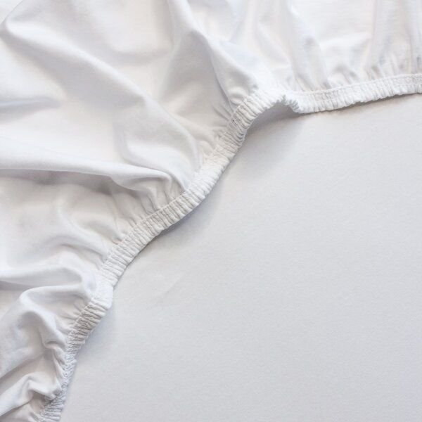 Lesen - Design-Bettwäsche Spannbettlaken aus BIO-Baumwolle für Einzelbett– Weiß