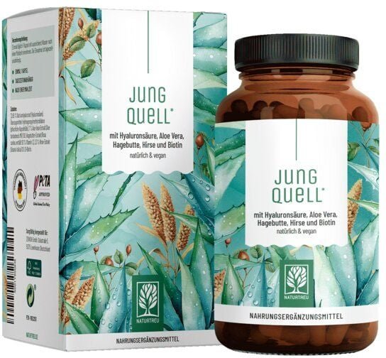 Hyaluronsäure Biotin Aloe Vera 90 vegane Kapseln Jungquell Naturtreu®