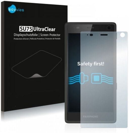 Savvies® SU75 Displayschutzfolie für Fairphone 3/3+ & 4 & 5