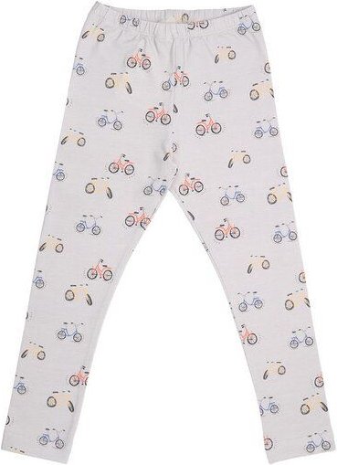 Cotokids Kinder Leggings GOTS zertifiziert, Fahrrad-Allover, creme – Walkiddy