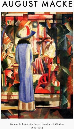 Photocircle Poster / Leinwandbild - August Macke: Frau vor einem Fenster - Ausstellungsposter