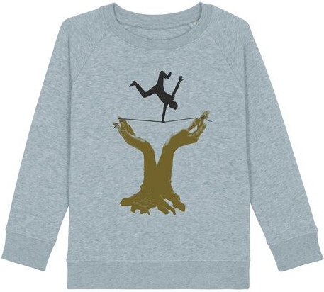 Spangeltangel Sweatshirt "Slackline", Kinder, Bio-Baumwolle, Siebdruck, Sport, bedruckt