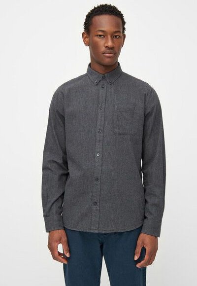 KnowledgeCotton Apparel Flanellhemd Melange - Regular Fit - aus Bio-Baumwolle