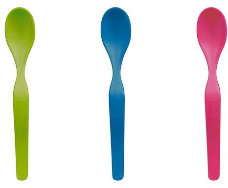 ajaa 3er Set Babylöffel ergonomisches Design knallige Farben