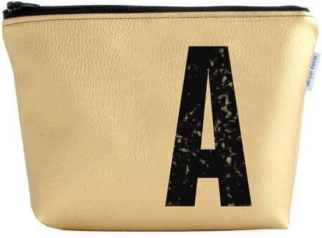 renna deluxe Kulturtasche und Kosmetiktasche personalisiert mit Monogramm GOLD