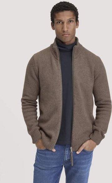 Thumbnail - hessnatur Strick Jacke Regular aus Bio-Merinowolle mit Bio-Baumwolle