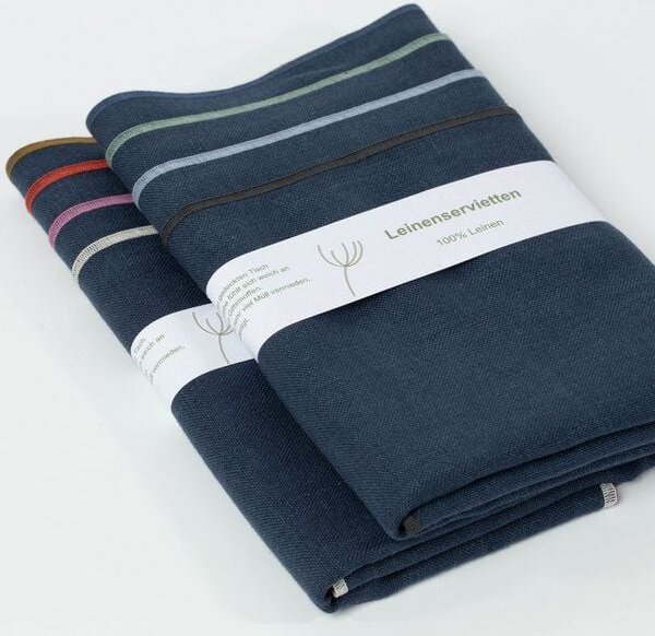 nahtur-design Leinenservietten 8er Set, 100% Leinen