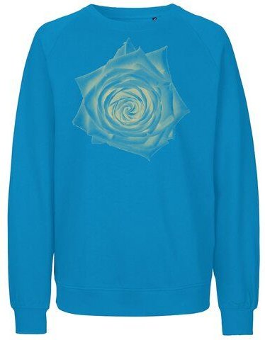 Thumbnail - Peaces.bio - handbedruckte Biomode Bio Damen Sweatshirt Loose Fit Rose