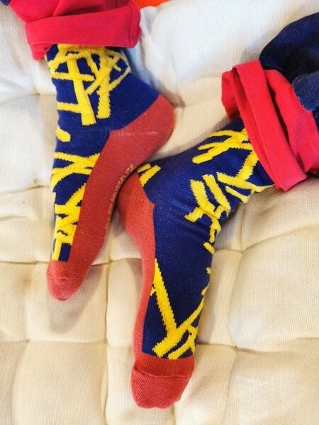 Fräulein Prusselise Pommes Socke, fries, bunt gemustert