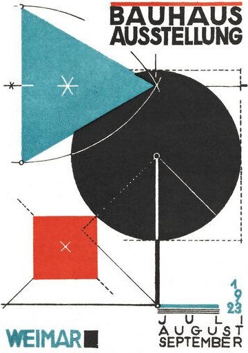Photocircle Poster / Leinwandbild - Bauhaus Austellung 1923 (weiß)