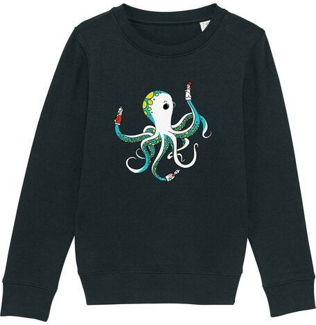 Spangeltangel Kinder-Sweatshirt "Oktopus", bedruckt,