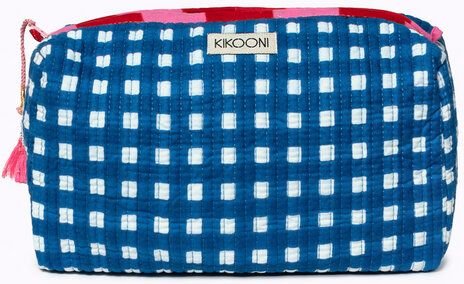 KIKOONI handgefertigte Kosmetiktasche "HAPPY CHECKS"