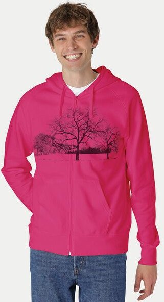 Peaces.bio - handbedruckte Biomode Zip-Hoodie Landscape Herren