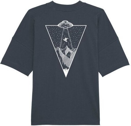 mate Snowboard Spaceship Oversize Unisex Premium Shirt