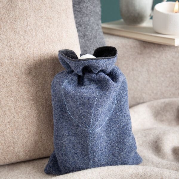 nahtur-design Ökowärmflasche mit Bezug aus 100% Schurwolle