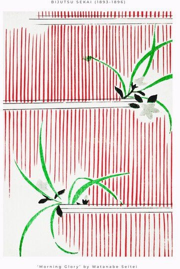 Photocircle Poster / Leinwandbild - Morning Glory by Watanabe Seitei