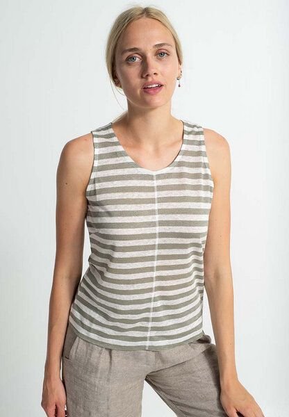 Alma & Lovis Ringel-Leinentop im Regular-Fit | Leinen Ringel Top