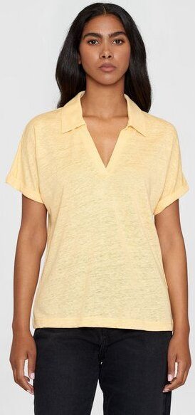 KnowledgeCotton Apparel Poloshirt BAT SLEEVE aus Bio-Leinen