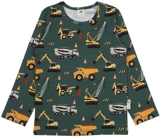 Kinder Langarmshirt Bio-Baumwolle Crazy Machines von Walkiddy, GOTS-zertifiziertes, veganes Shirt mit Maschinen-Motiv, w...