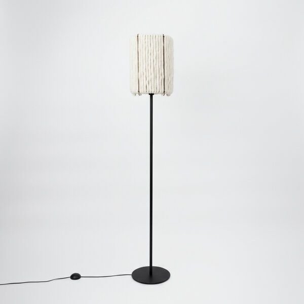 ALMUT von Wildheim Stehlampe mit Lampenschirm Zylinder aus 100 % Wolle vom Tiroler Stein- und Bergschaf