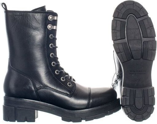 Ten Points Leder-Schnürboots mit dicker Sohle und hohem Schaft, Cecilia