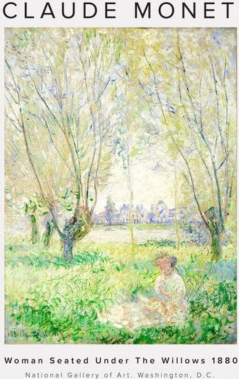 Photocircle Poster / Leinwandbild - Claude Monet - Woman Seated Under The Willows