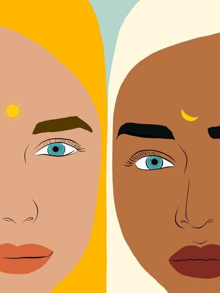 Photocircle Poster / Leinwandbild - Day and Night