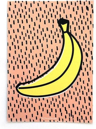 all the things we like A4 Poster Banane mit Aufhängung