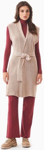 ORGANICATION Lange Strickweste aus Bio-Baumwolle