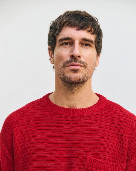 Rotholz Gerippter Strickpullover Bio Baumwolle