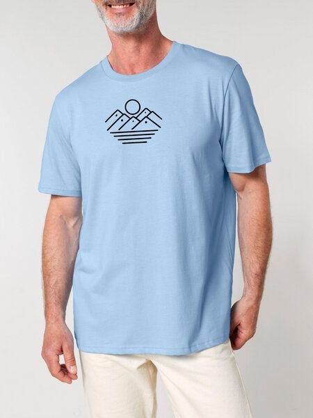 Human Family Bio Unisex Rundhals T-Shirt "Mountain Silhouette"