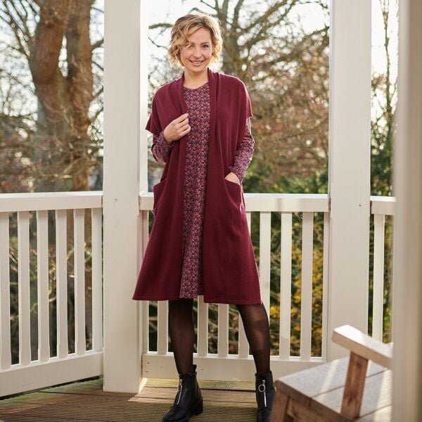 CON_STANT Lange Weste 90% Merinowolle (kbT), 10% Kaschmir (kbT)