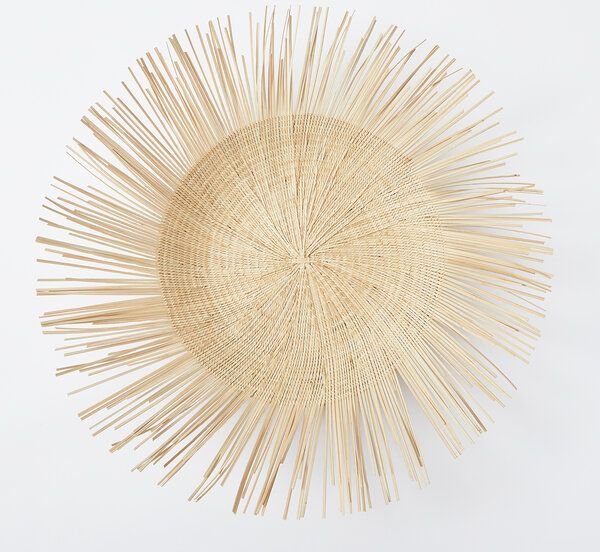 By Native Wanddeko Mittlerer Sonnenteller aus Palmfaser, handgeflochten