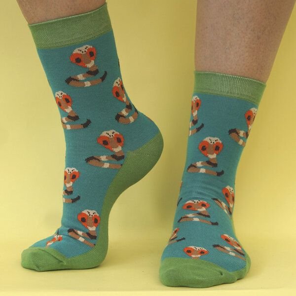 Fräulein Prusselise Kobra türkies, grün, orange, bunt Schlange