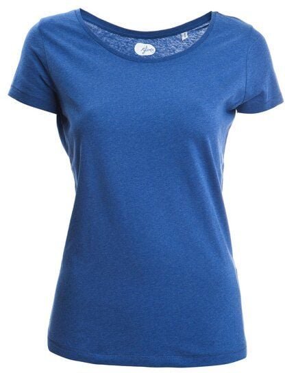 glore Basics Basic T-Shirt mit weitem U-Ausschnitt - Sissi meliert - aus Bio-Baumwolle