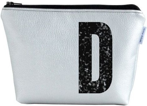 renna deluxe Kulturtasche und Kosmetiktasche personalisiert mit Monogramm SILBER