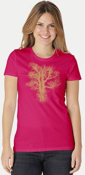 Peaces.bio - handbedruckte Biomode Damen Biobaumwoll T-Shirt Chestnut