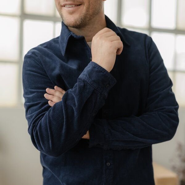 NORDLICHT Herren Cord Hemd Emil aus 100% Bio-Baumwolle