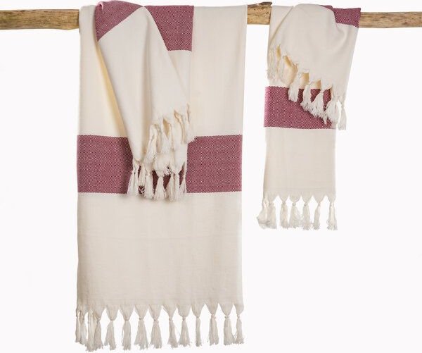 HängemattenGlück Hamamtuch/Strandtuch, handgewebt, flauschig, Bio-Baumwolle, GOTS-zertifiziert, 100x180cm