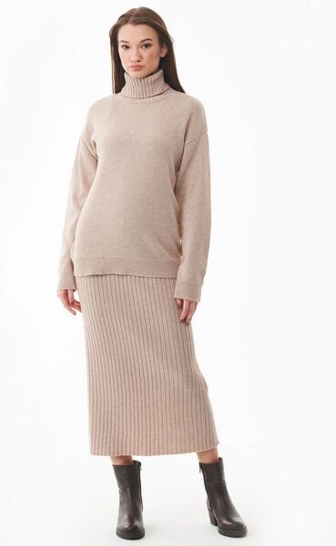 ORGANICATION Langer Rock aus Bio-Baumwoll Mix