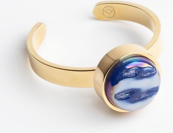 ALEXASCHA Größenverstellbarer Ring mit Stein | Goldring