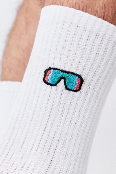 Fashion Drinks Schnelle Brille | Bestickte Bio Baumwoll Socken