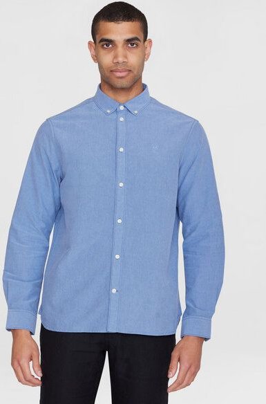 KnowledgeCotton Apparel Oxford Hemd - HARALD small owl oxford regular fit shirt - aus Bio-Baumwolle