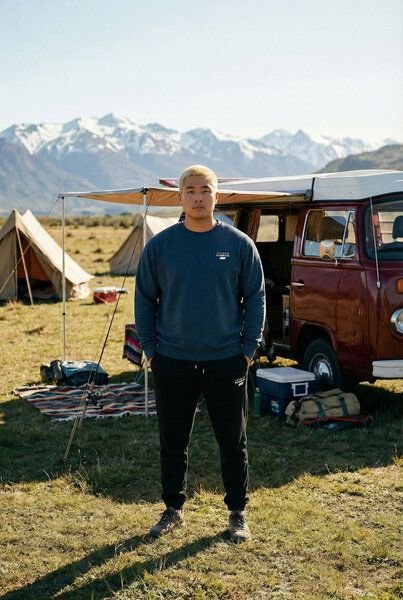 THE FACE OF ELEMENTS ELEMENT - REGULAR FIT SWEATSHIRT AUS 100% BIO-BAUMWOLLE