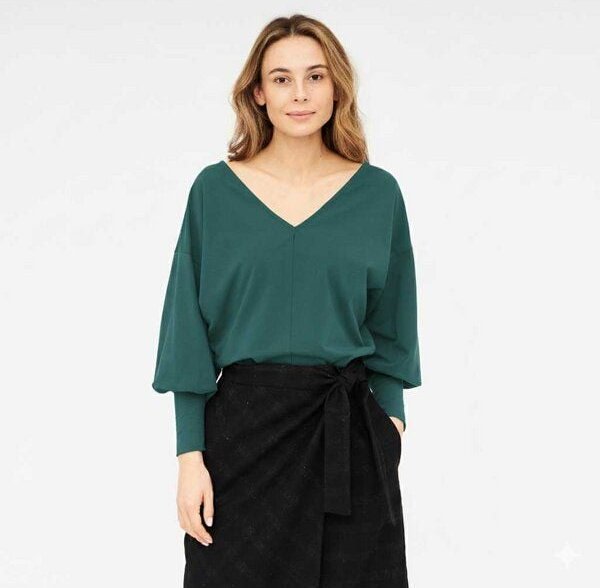 WiDDA berlin Longsleeve AVA Petrol aus Bio-Baumwolle