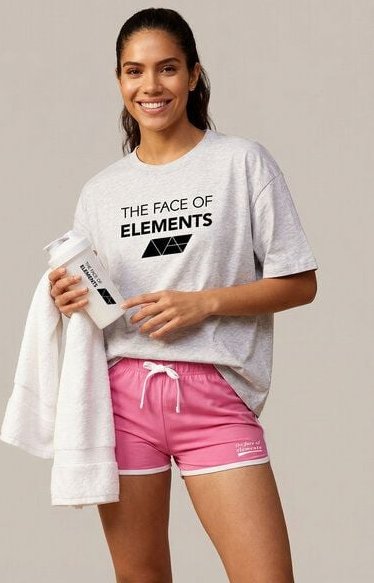 THE FACE OF ELEMENTS BOLD - RELAXED BOXY FIT T-SHIRT AUS BIO-BAUMWOLLE