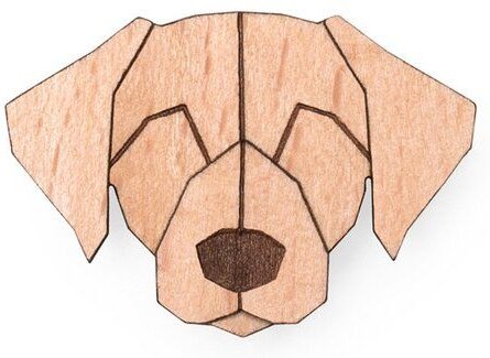 BeWooden Brosche aus Holz - Labrador | Mode Schmuck