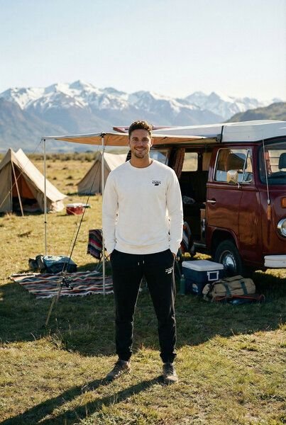 THE FACE OF ELEMENTS ELEMENT - REGULAR FIT SWEATSHIRT AUS 100% BIO-BAUMWOLLE