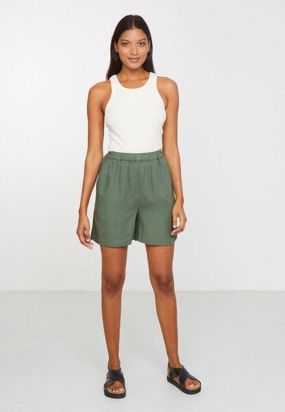 Damen Shorts aus Leinen und LENZING ECOVERO Viskose Mix - FIR - recolution